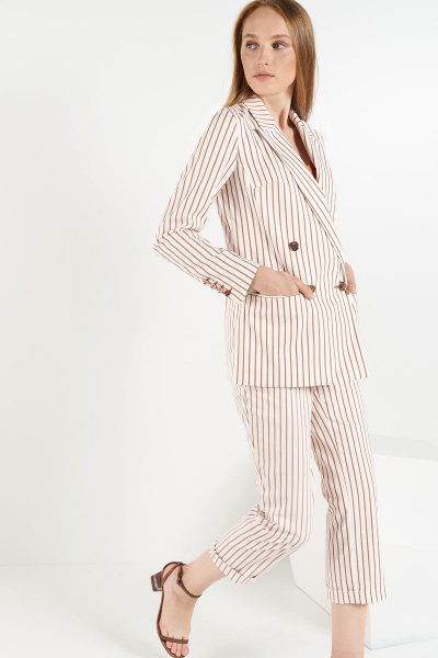 Брюки на каждый день из хлопка, текстиля, демисезонные BURVIN 7344-11 - фото 1