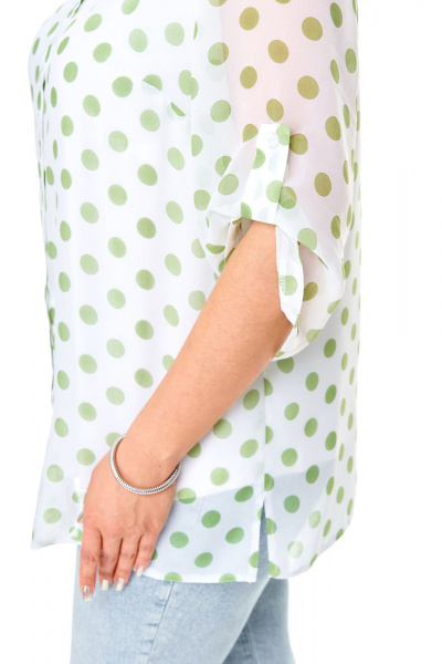 Блуза, майка Abbi 5030 белый_крупный_горох - фото 13