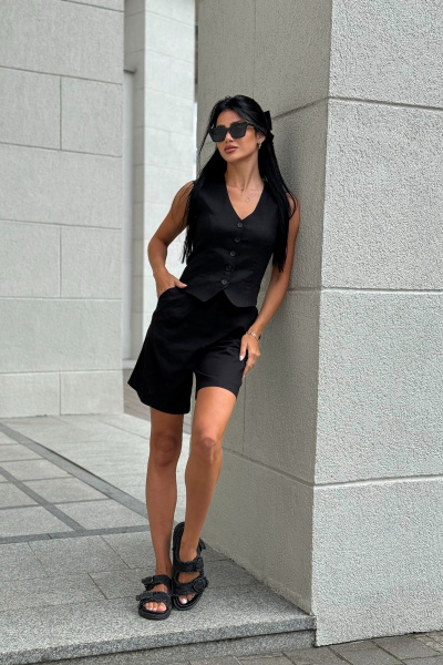 Жилет, шорты THE.WOMAN 0197 черный - фото 3