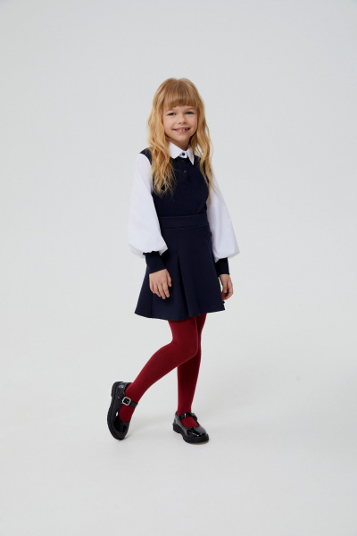 Джемпер из трикотажа синего цвета для делового и повседневного стиля Bell Bimbo 240231 т.синий - фото 4