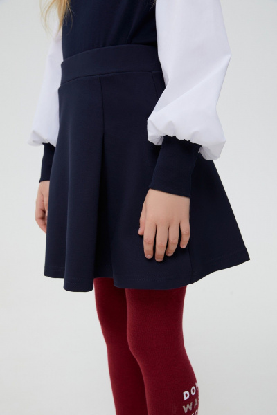 Джемпер из трикотажа синего цвета для делового и повседневного стиля Bell Bimbo 240231 т.синий - фото 3