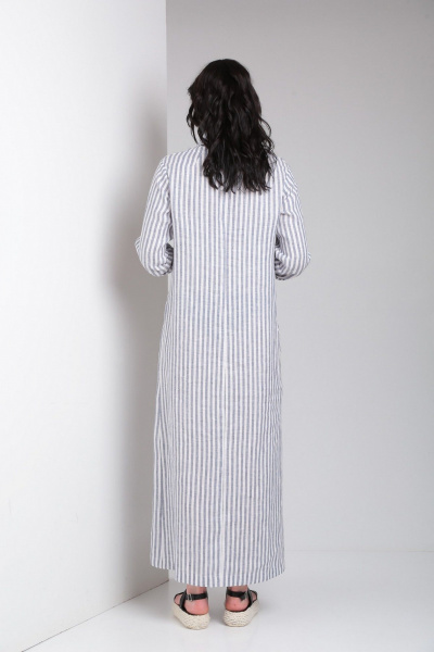 Платье Ma Vie М664 бело-серая_полоска - фото 4