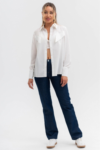 Синие джинсы прямого кроя из высококачественного денима для повседневного стиля Ivera 2062 темно-синий - фото 7