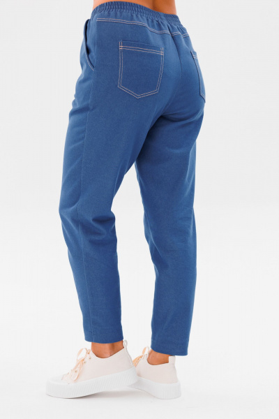 Джинсовый костюм с жакетом и зауженными брюками на каждый день Mubliz 185 оранж - фото 11