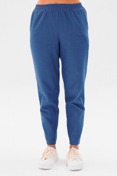 Джинсовый костюм с жакетом и зауженными брюками на каждый день Mubliz 185 оранж - фото 10