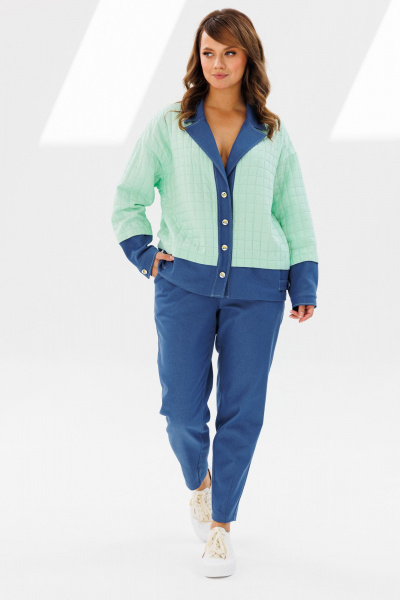 Брюки, жакет Mubliz 185 мята - фото 1