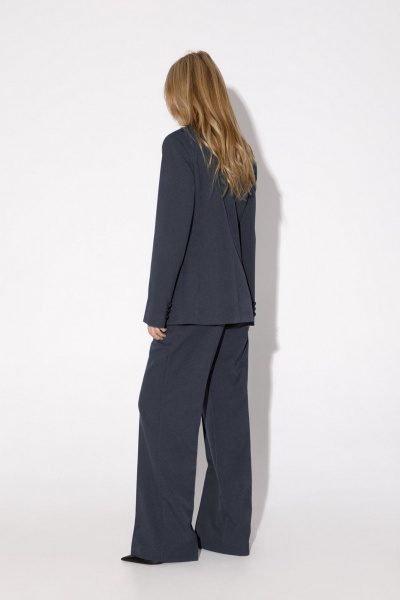 Классический приталенный жакет из текстиля с прорезными карманами PiRS 4653 графит - фото 5