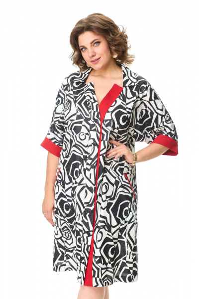 Платье Abbi 1030 красно-черный - фото 14