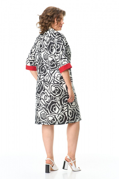 Платье Abbi 1030 красно-черный - фото 12