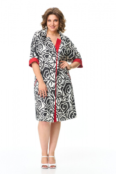 Платье Abbi 1030 красно-черный - фото 3