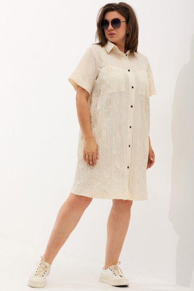 Платье BegiModa 1040 шампань - фото 2