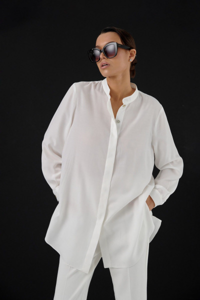 Легкая удлиненная рубашка свободного кроя из вискозы HELEN BIRCH Вl003с - фото 6