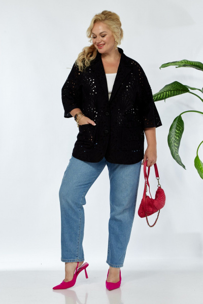 Жакет Anastasia 1122 черный - фото 4