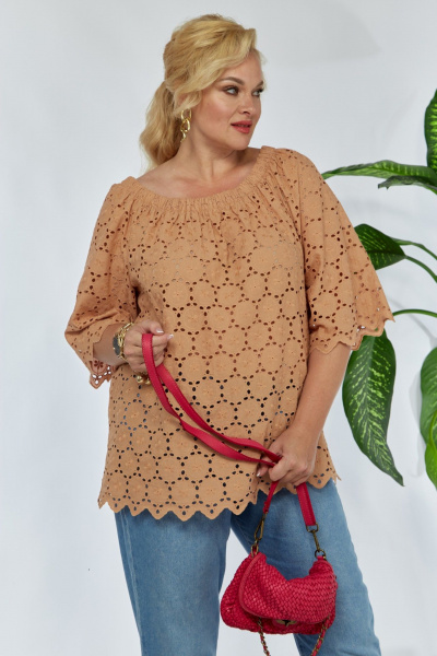 Блуза Anastasia 1131 пшеничный - фото 11
