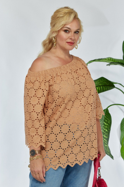 Блуза Anastasia 1131 пшеничный - фото 9