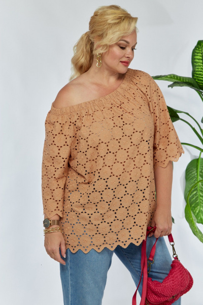 Блуза Anastasia 1131 пшеничный - фото 8