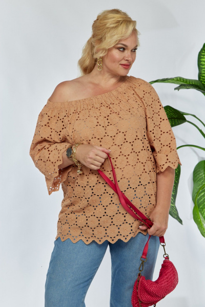 Блуза Anastasia 1131 пшеничный - фото 7