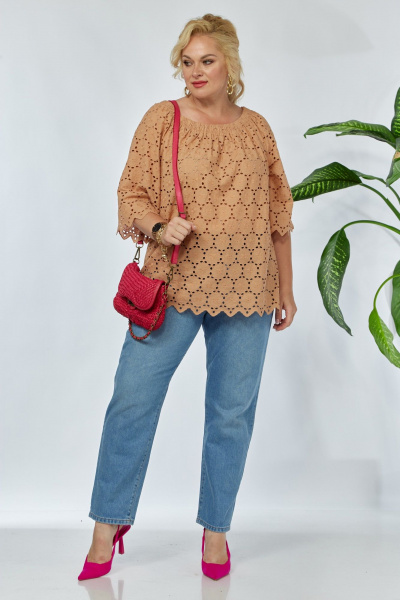 Блуза Anastasia 1131 пшеничный - фото 2