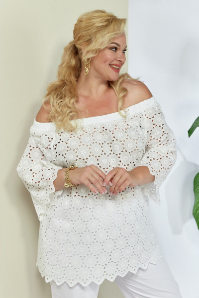 Блуза Anastasia 1131 молочный - фото 3