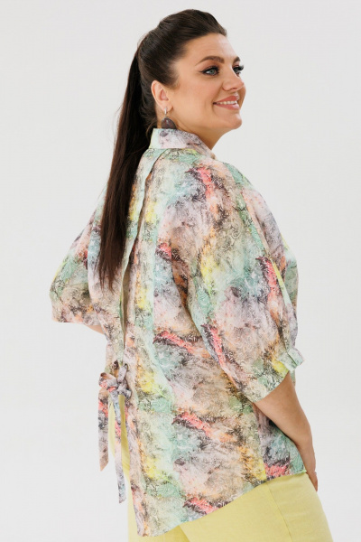 Блуза, брюки Anelli 1465 акварель+лимонад - фото 6