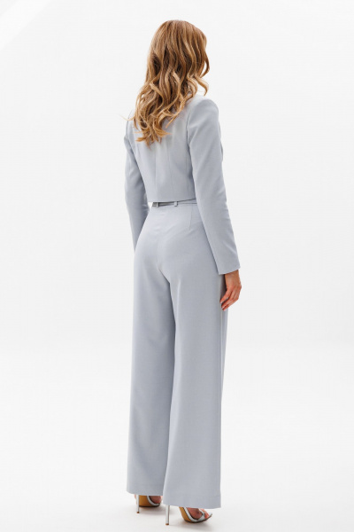 Костюм жакет и брюки из текстиля с складками AVRIL 2003 серый - фото 2