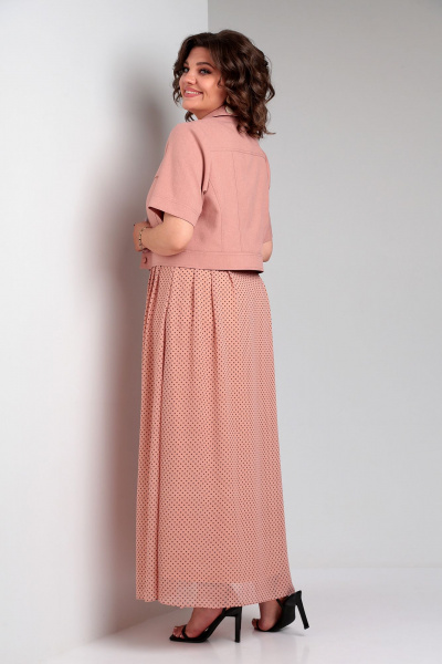 Жакет, платье Liona Style 908 пудра - фото 2