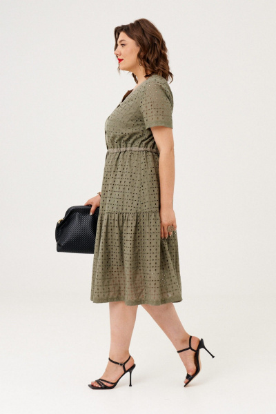 Платье свободного силуэта из хлопка с оборкой и кулиской Almirastyle 374 - фото 6