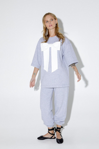 Брюки, джемпер PiRS 5181 серый - фото 6