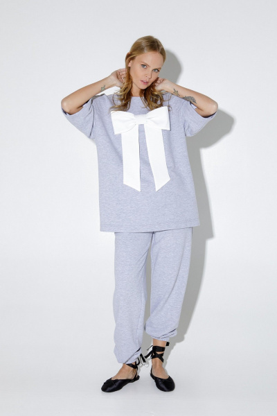 Брюки, джемпер PiRS 5181 серый - фото 1