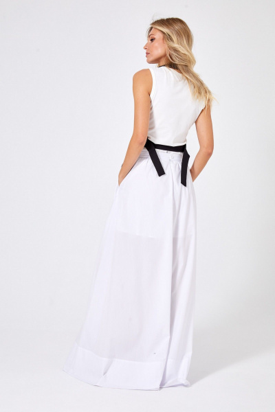 жилет приталенный с открытой спиной и воротником пиджачного типа Rivoli 8064 - фото 2