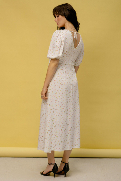 платье летнее с фигурным вырезом и сборками по лифу JRSy 2468 - фото 3