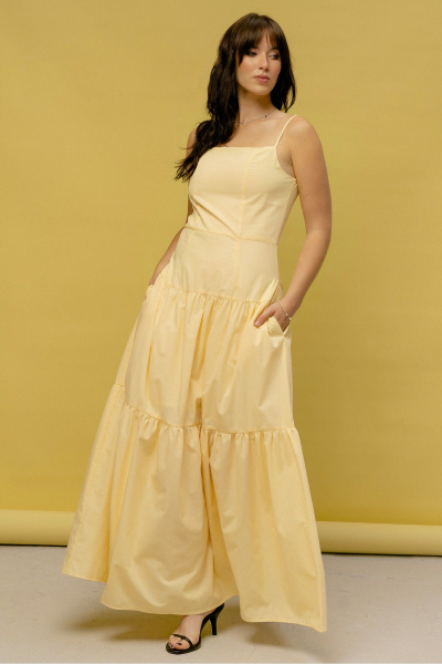 сарафан макси приталенный с воланами и тонкими бретелями JRSy 2471 - фото 2