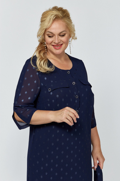 Платье шифоновое с разрезами и ремнем для нарядных случаев Algranda А3848-7 - фото 2