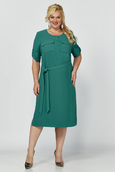 Платье с пуговицами и разрезами для нарядного и повседневного стиля Algranda А3991-1 - фото 6