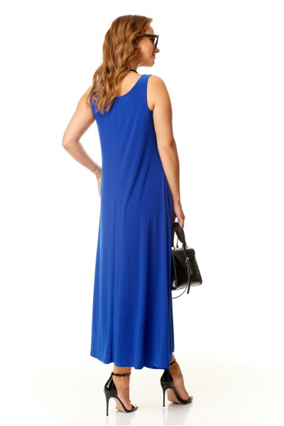 Трикотажный сарафан с V-вырезом для летних повседневных образов Taita plus 2410/4 василек - фото 6