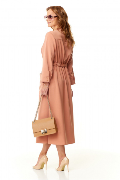 Платье на каждый день с кулиской и карманами Taita plus 2401/ горчица - фото 9