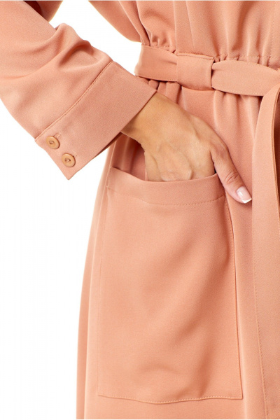 Платье на каждый день с кулиской и карманами Taita plus 2401/ горчица - фото 7