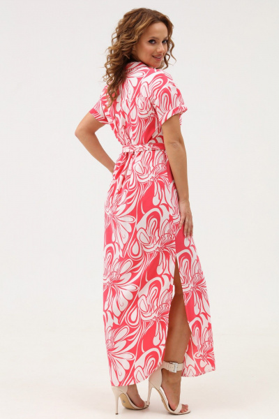 Платье-рубашка яркое из хлопка с карманами Angelina & Сo 1115 - фото 10