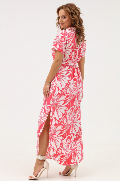 Платье-рубашка яркое из хлопка с карманами Angelina & Сo 1115 - фото 6