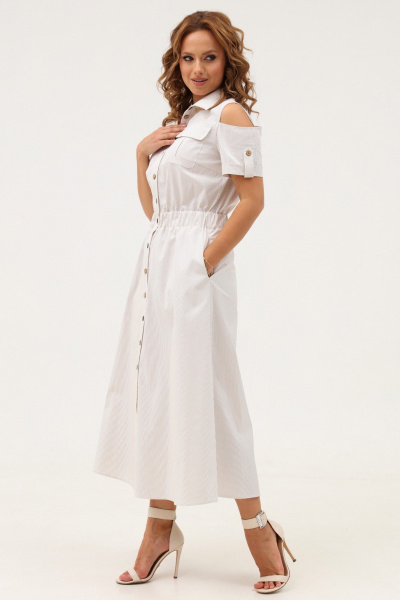 Платье-рубашка из хлопка с накладными карманами Angelina & Сompany 1116 - фото 9