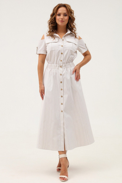 Платье-рубашка из хлопка с накладными карманами Angelina & Сompany 1116 - фото 8
