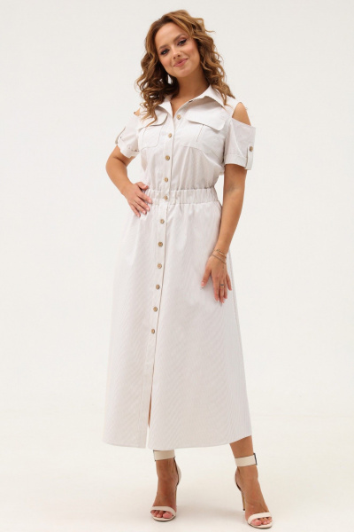 Платье-рубашка из хлопка с накладными карманами Angelina & Сompany 1116 - фото 1