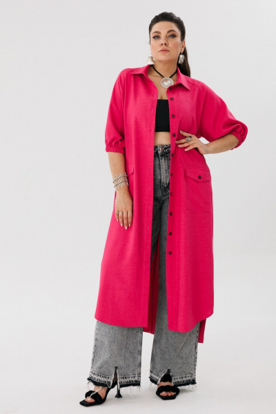 Платье Anelli 1456.1 брусника - фото 4