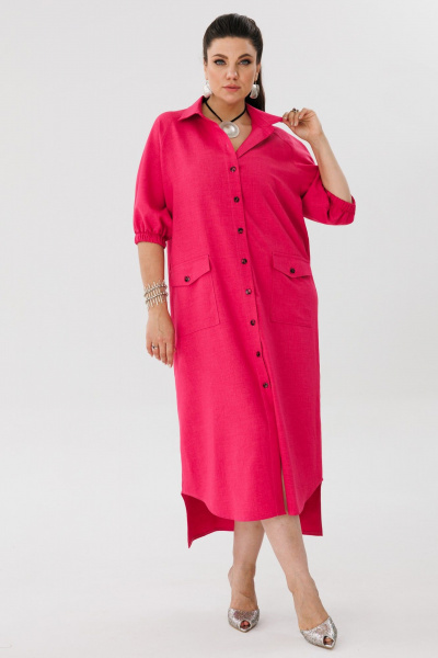 Платье Anelli 1456.1 брусника - фото 1