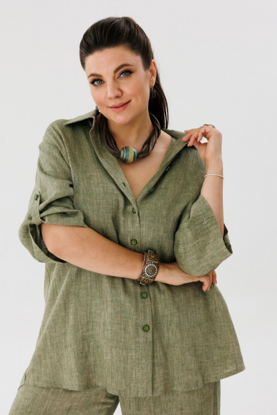 Брюки, рубашка Anelli 1477 зеленый_чай - фото 2