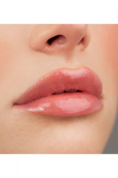 Блеск для губ розовый с шиммером для объема и увлажнения LUXVISAGE ICON_lips_glossy_volume тон 503 - фото 3