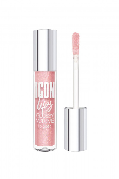 Блеск для губ розовый с гелевой текстурой и стойкостью LUXVISAGE ICON_lips_glossy_volume тон 504 - фото 1