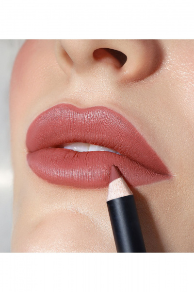 Карандаш для губ нюдовый с стойким насыщенным оттенком LUXVISAGE SOFT MATTE 606 Rosewood - фото 3