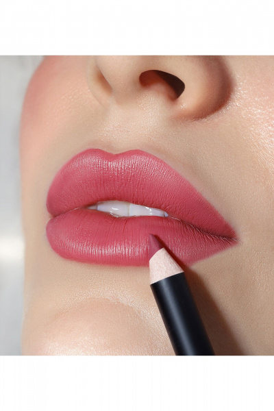 Карандаш для губ розовый с матовым финишем и хорошей растушёвкой LUXVISAGE SOFT MATTE 607 Wild Berry - фото 3