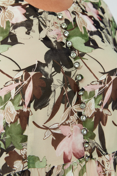 Платье из шифона с отрезным лифом, универсальное, в стиле А-силуэт Algranda А3883-o-a4 - фото 5